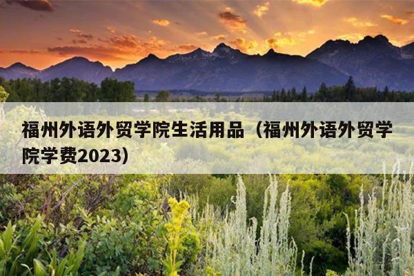 福州外語外貿(mào)學(xué)院生活用品（福州外語外貿(mào)學(xué)院學(xué)費2023）