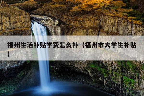 福州生活補貼學(xué)費怎么補（福州市大學(xué)生補貼）