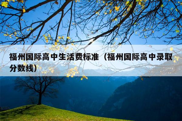 福州國際高中生活費標準（福州國際高中錄取分數(shù)線）