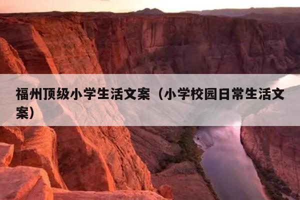 福州頂級(jí)小學(xué)生活文案（小學(xué)校園日常生活文案）