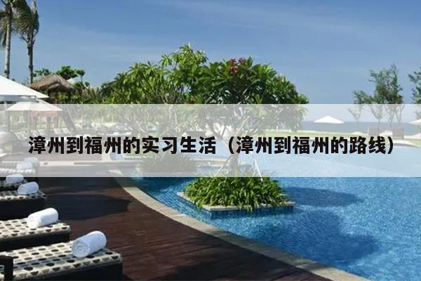 漳州到福州的實習(xí)生活（漳州到福州的路線）